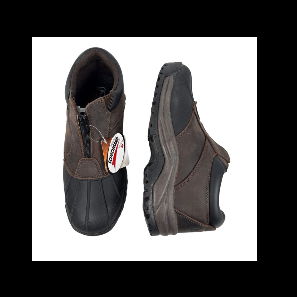 Propet Blizzard Snow Rain Shoes Mens 10 Extra Wide 3E WP Leather Insulated Zip